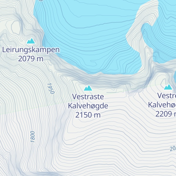 Map of Vestraste Kalvehøgde