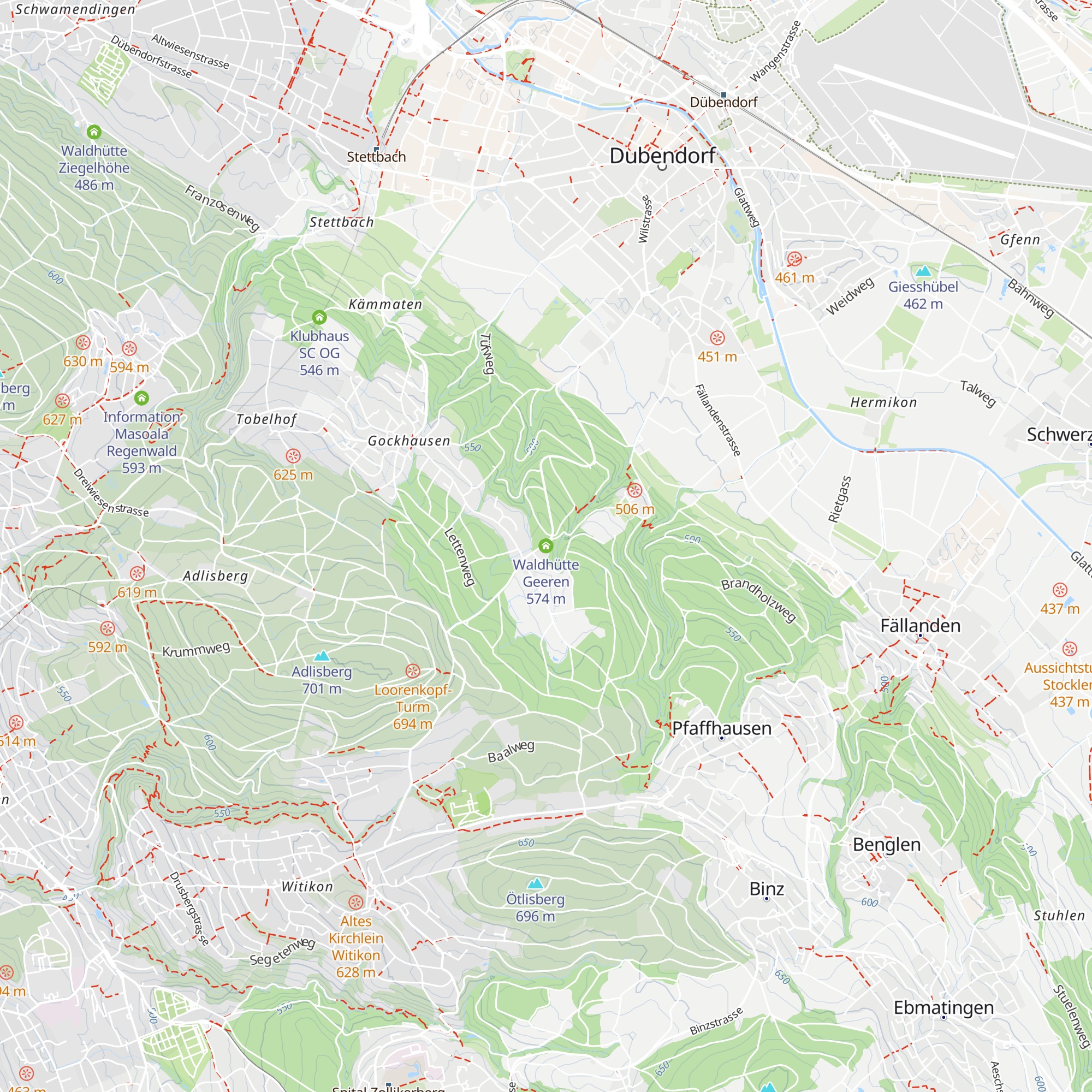 Waldhütte Geeren map