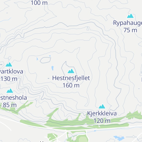 Map of Hestnesfjellet