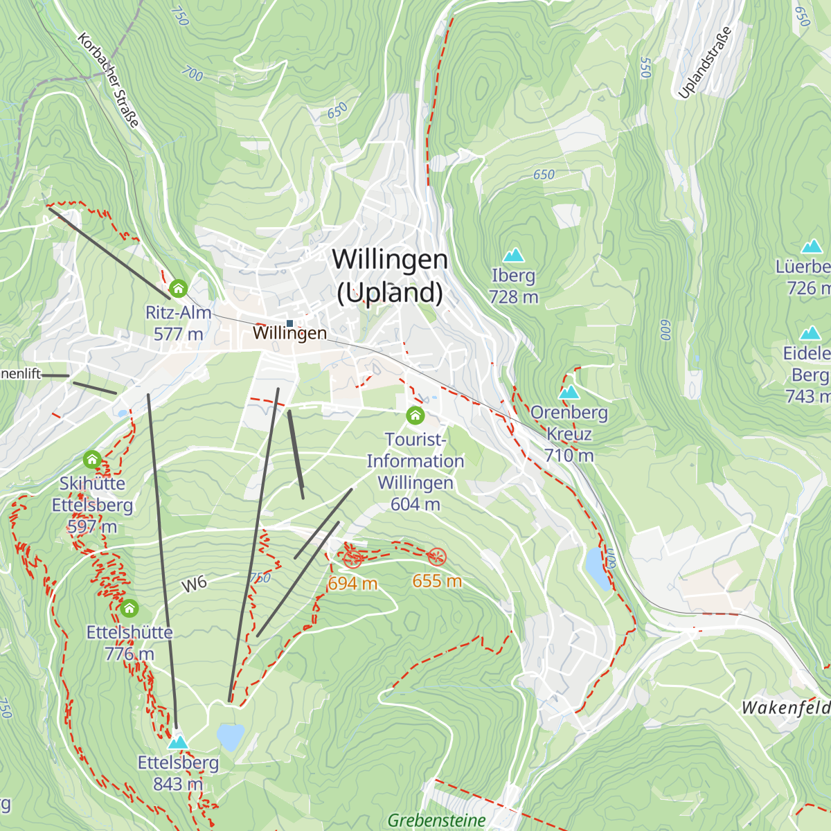 Tourist-Information Willingen map