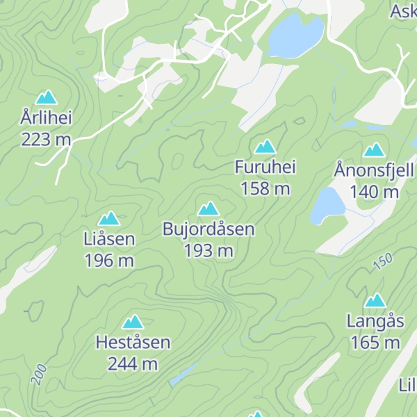 Map of Bujordåsen