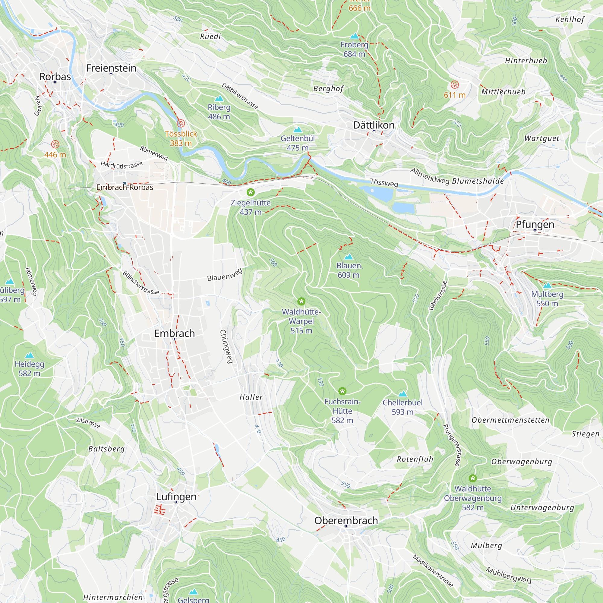 Waldhütte-Warpel map