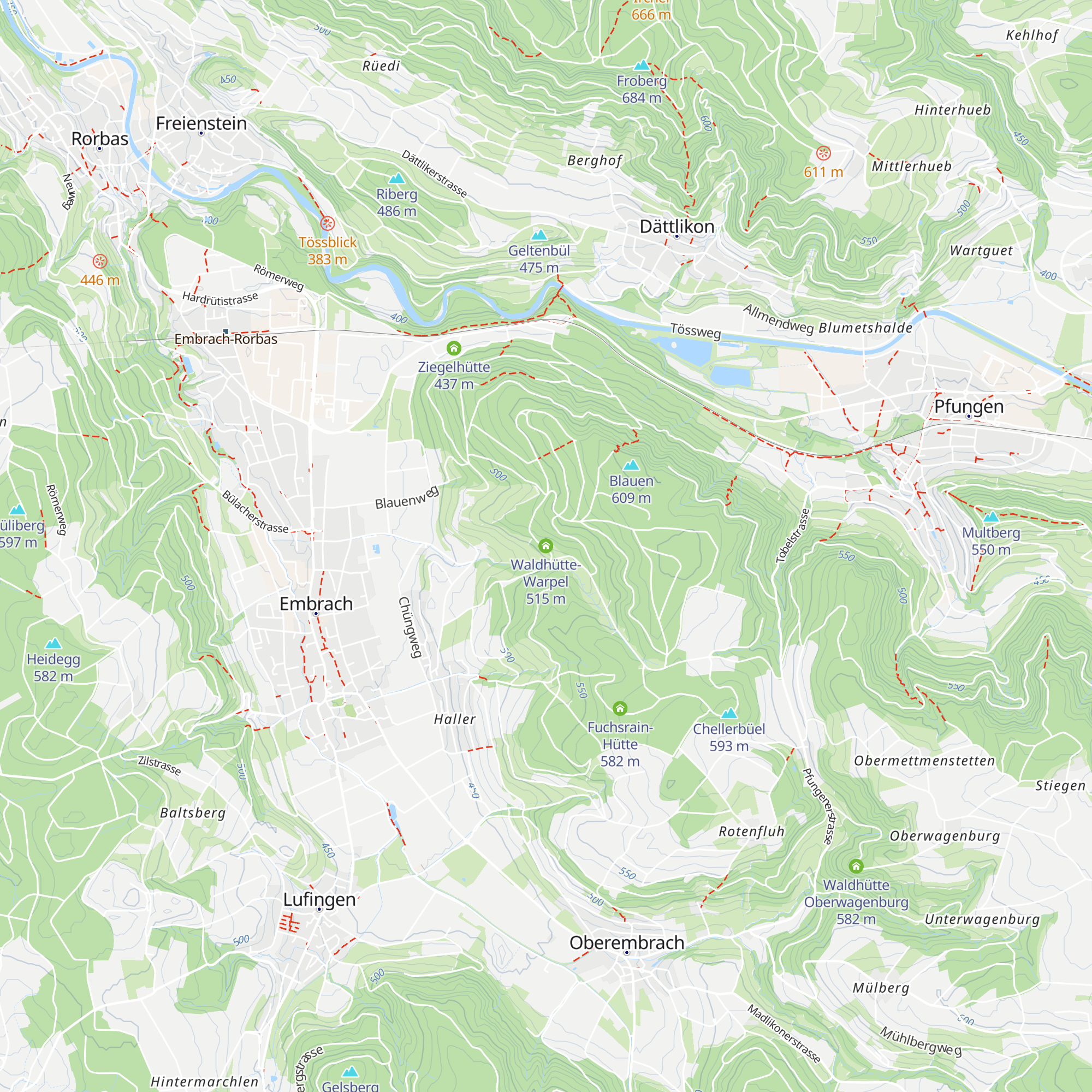 Waldhütte-Warpel map