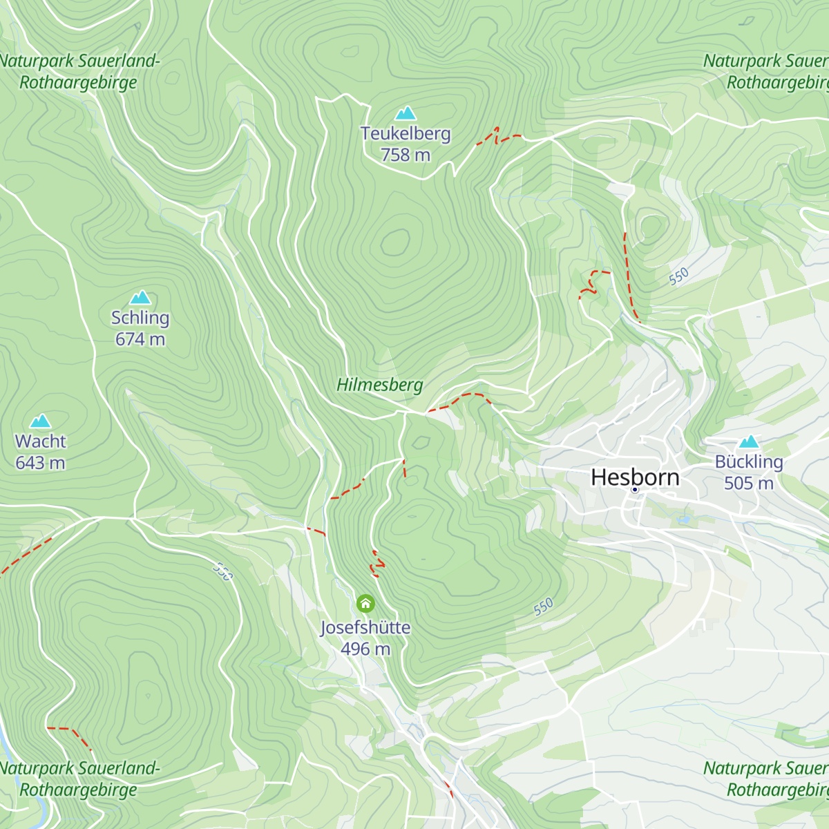 Skihütte Hesborn map