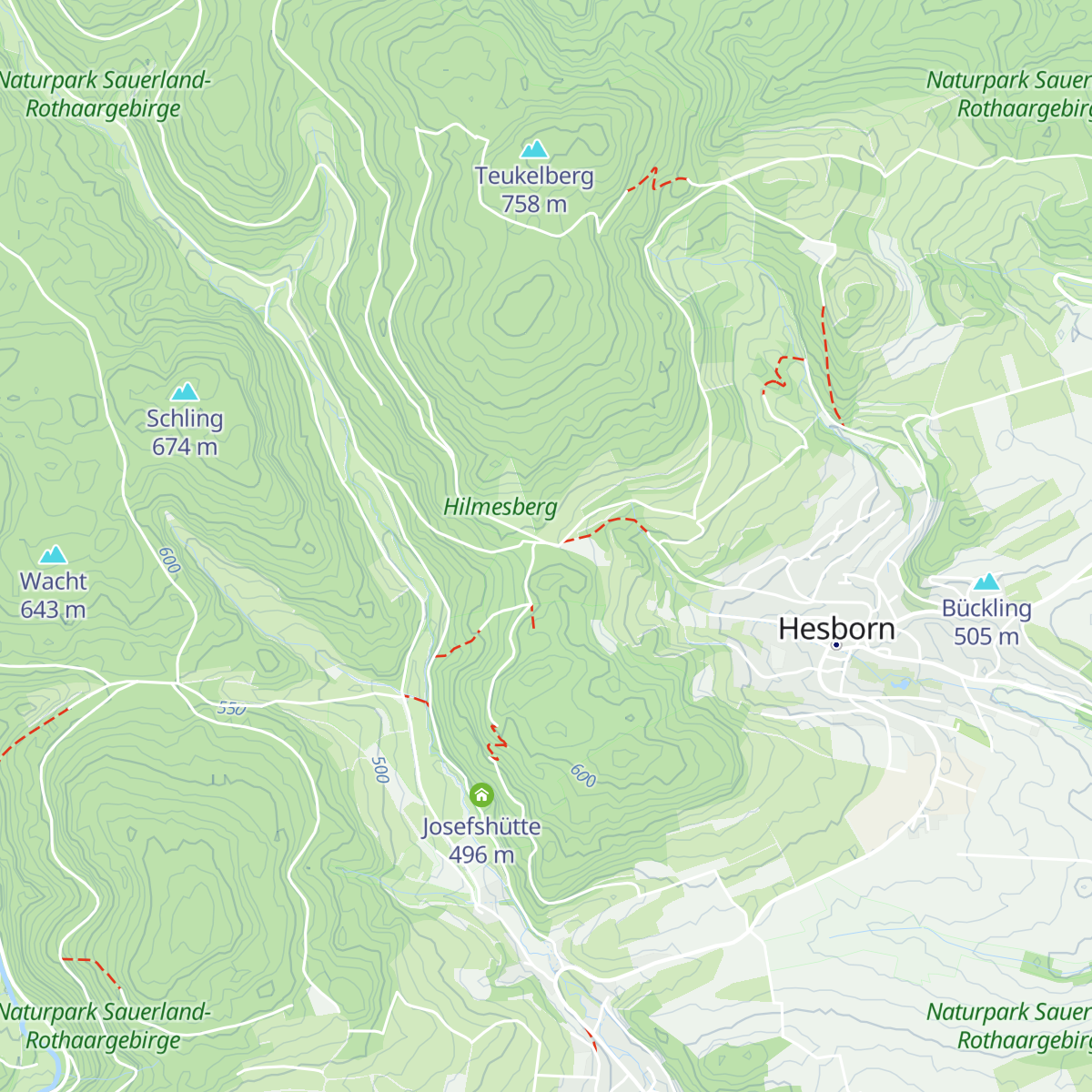 Skihütte Hesborn map