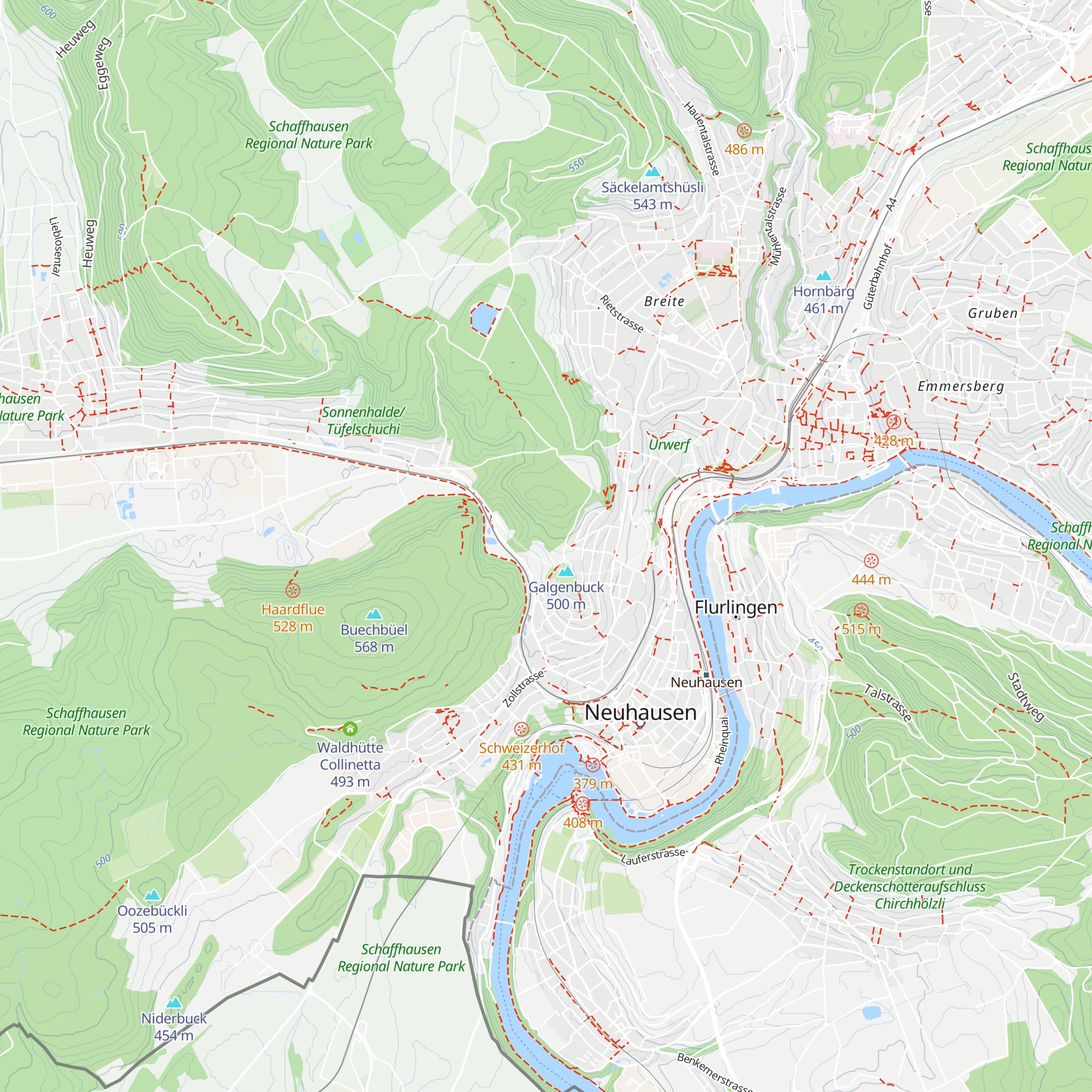 Pfadihütte Neuhausen map