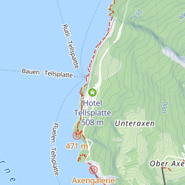 Map of Hotel Tellsplatte