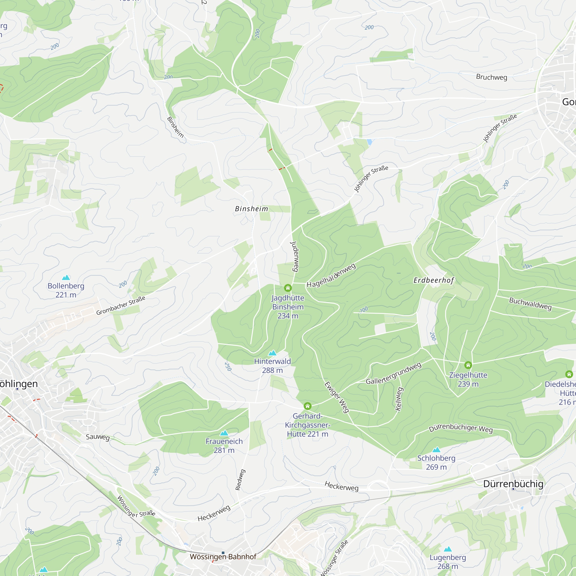 Jagdhütte Binsheim map