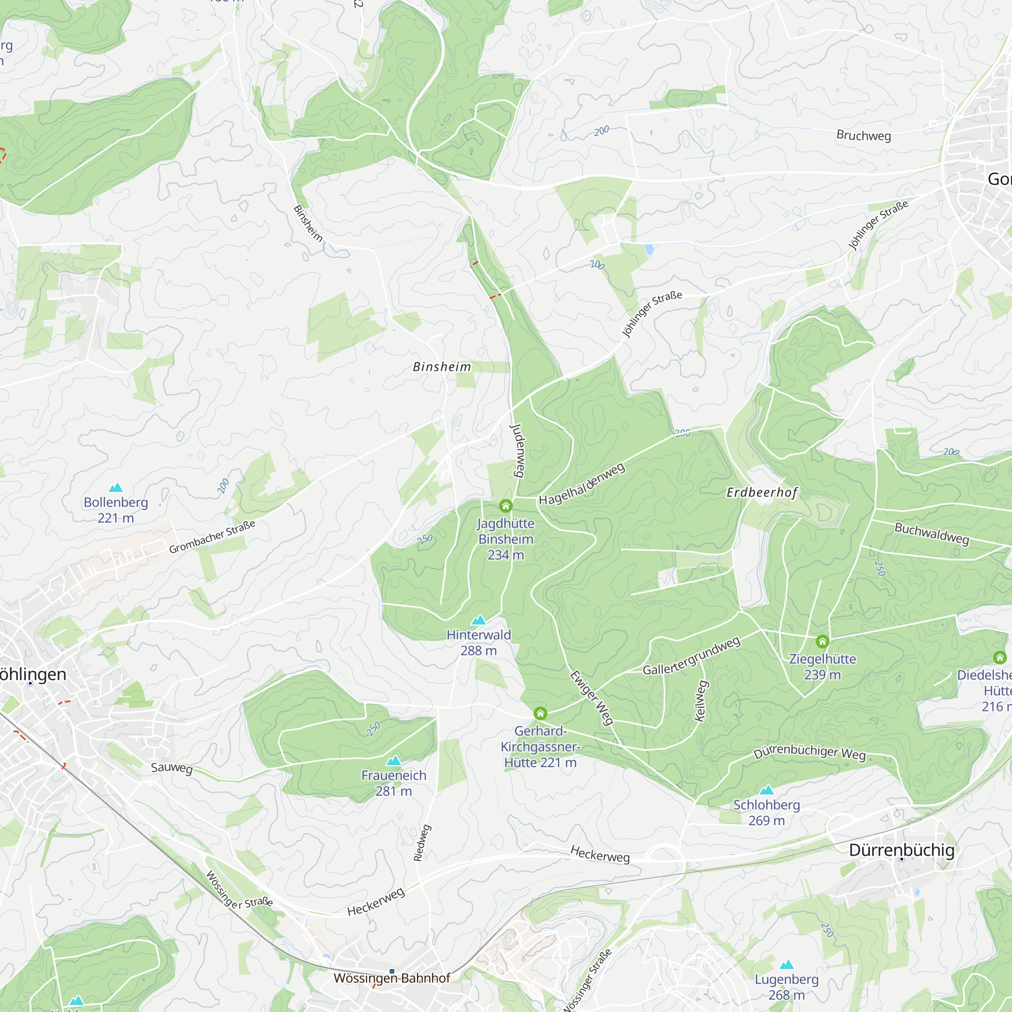 Jagdhütte Binsheim map