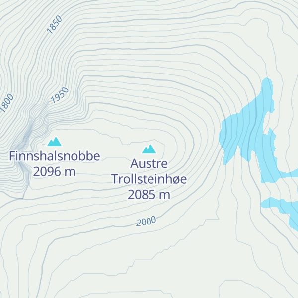 Map of Austre Trollsteinhøe