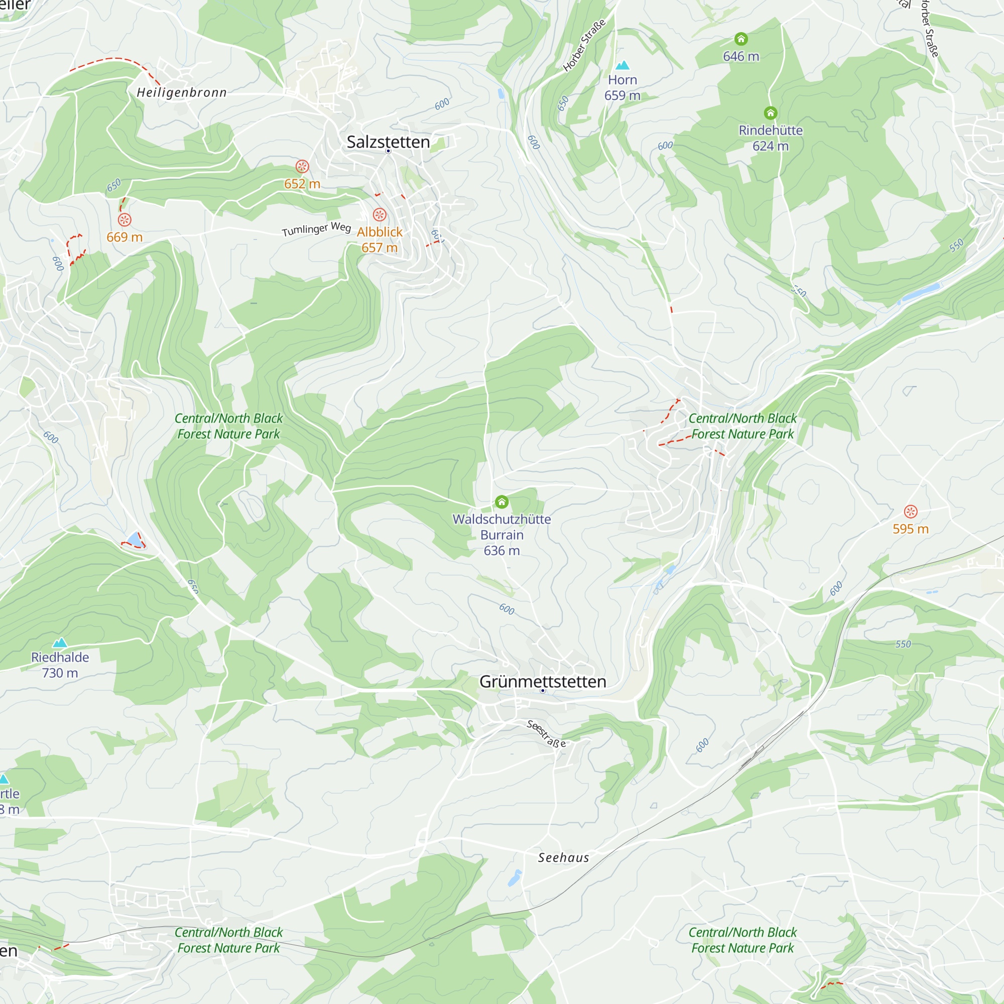 Waldschutzhütte Burrain map