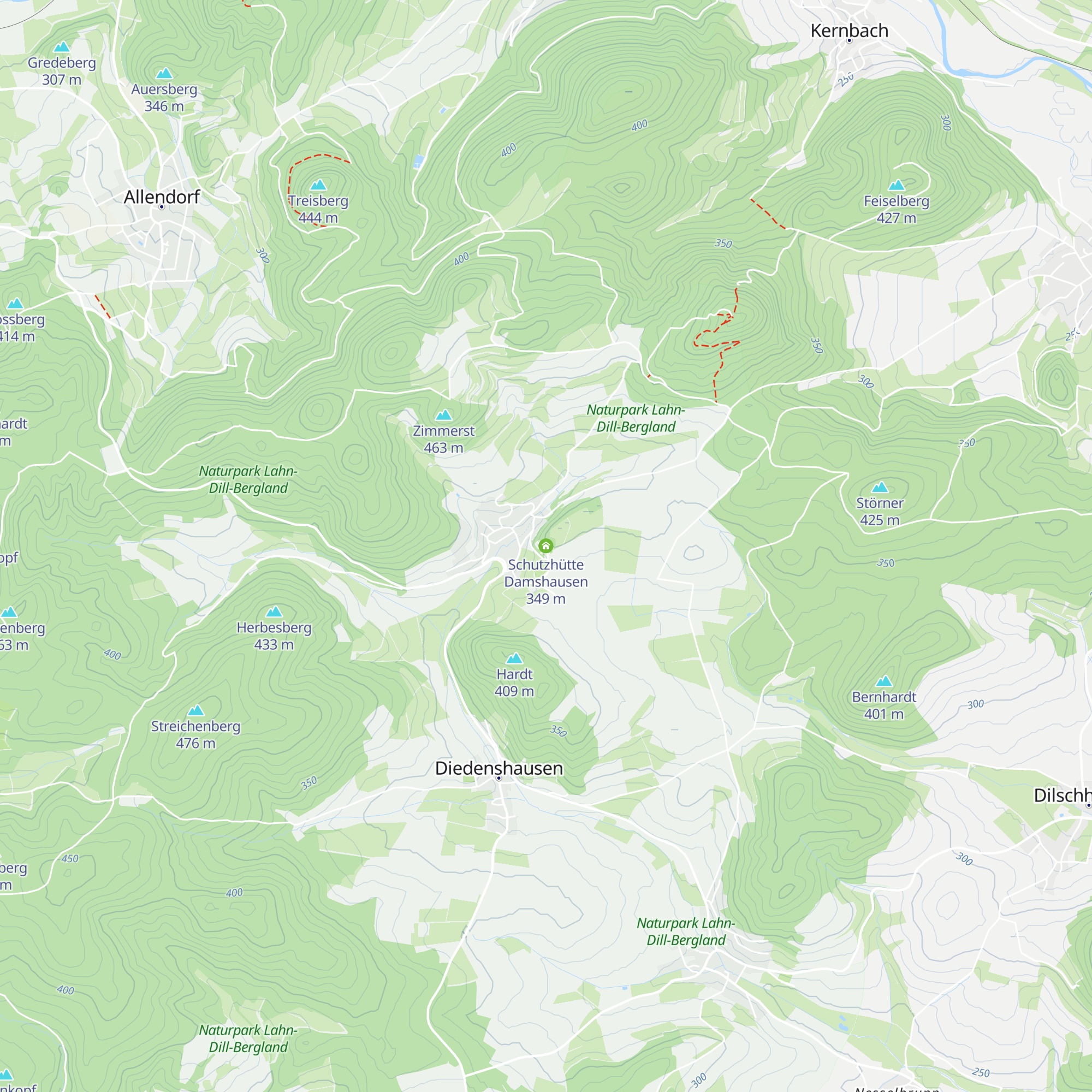 Schutzhütte Damshausen map