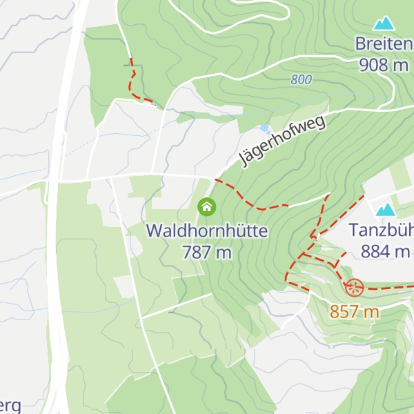 Map of Waldhornhütte