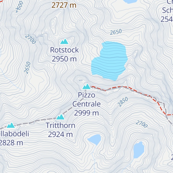 Map of Pizzo Centrale