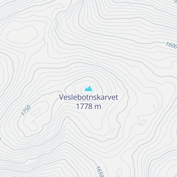 Map of Veslebotnskarvet