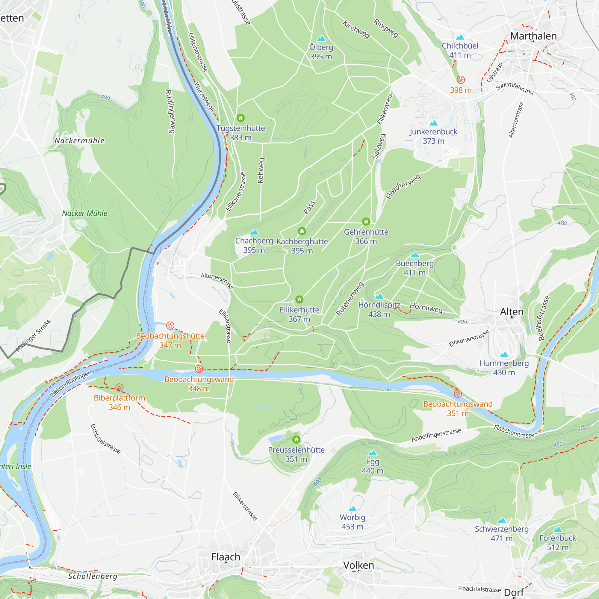 Ellikerhütte map