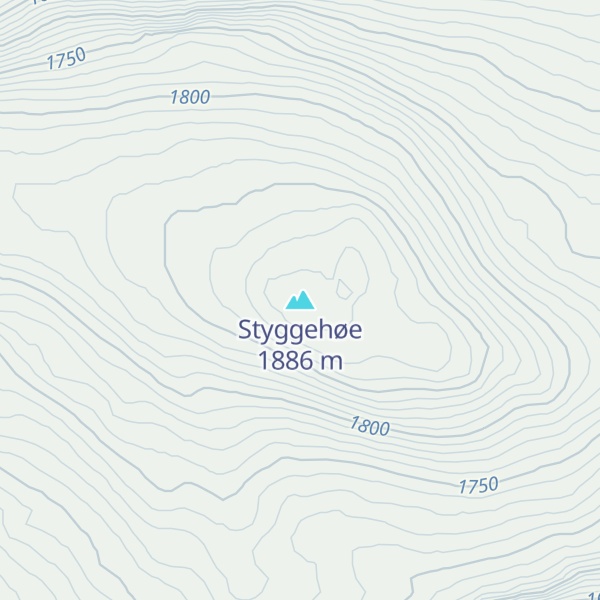 Map of Styggehøe