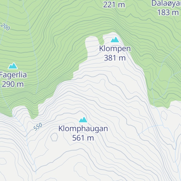Map of Klomphaugen