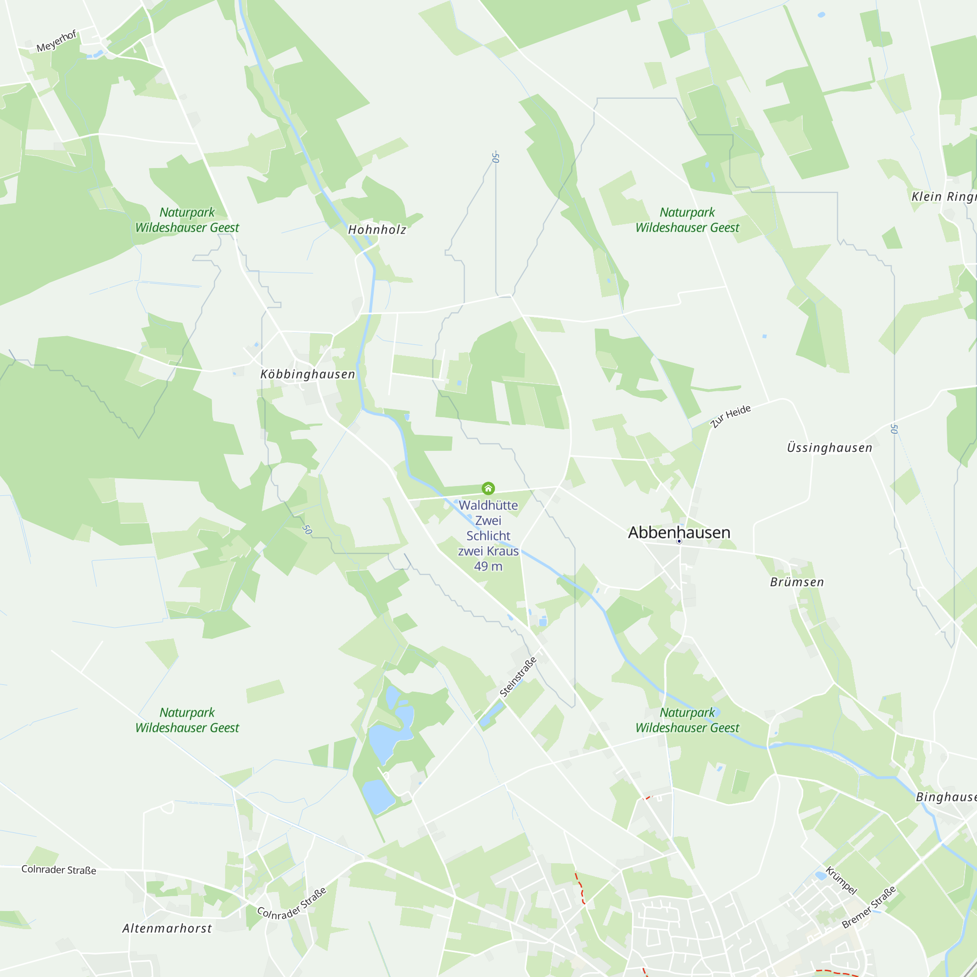 Waldhütte Zwei Schlicht zwei Kraus map