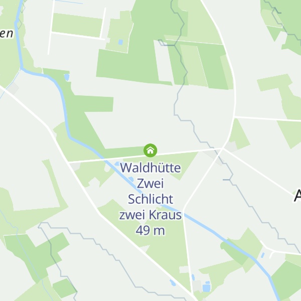 Map of Waldhütte Zwei Schlicht zwei Kraus