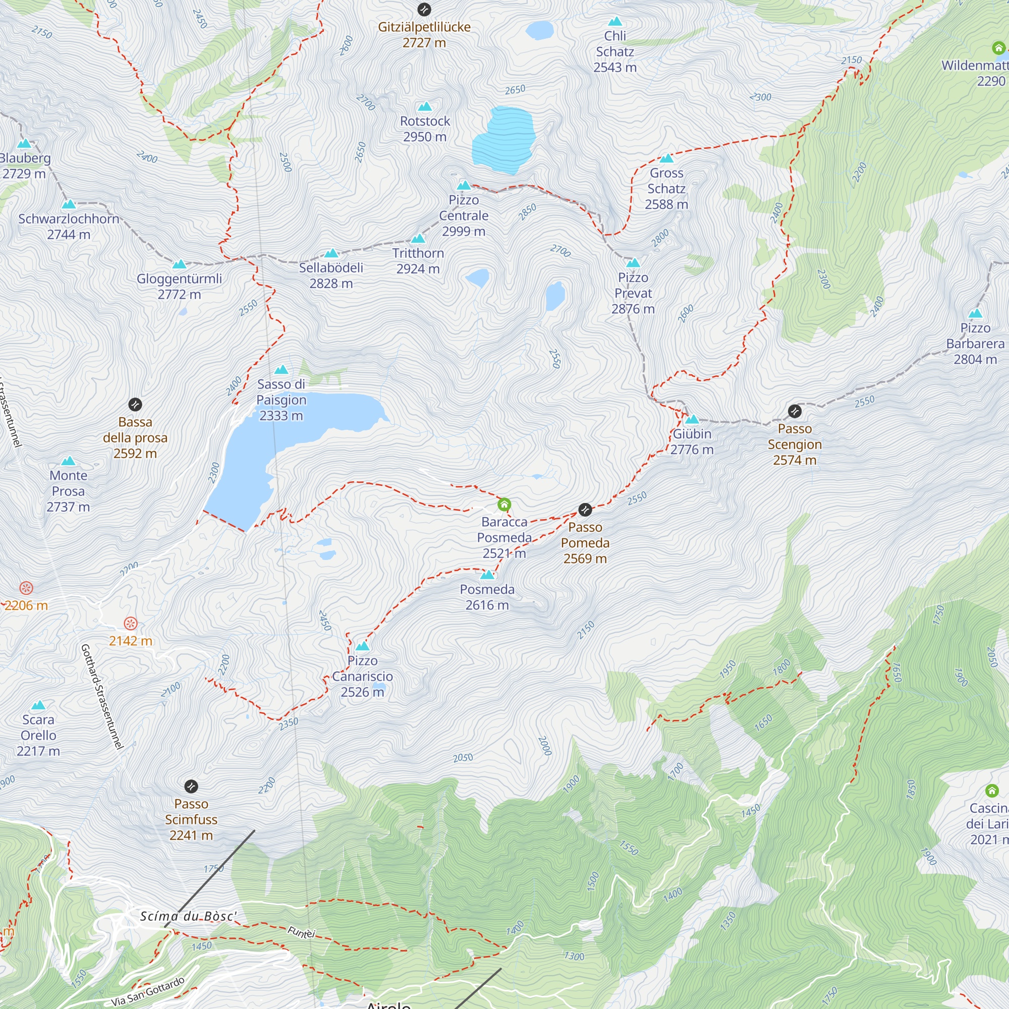 Baracca Posmeda map