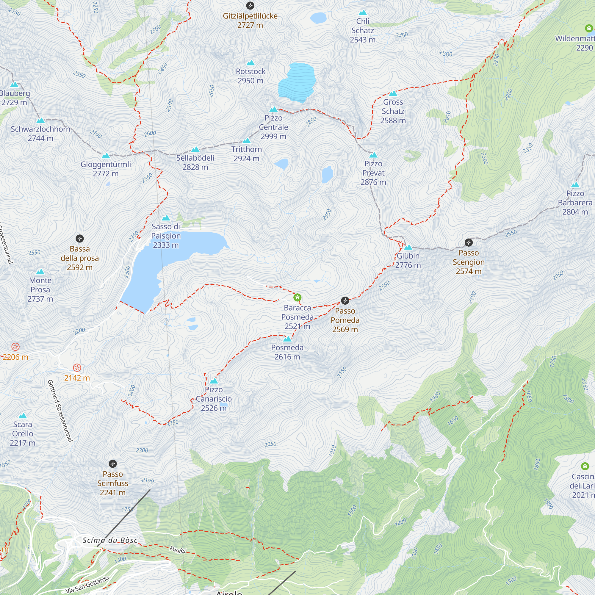 Baracca Posmeda map