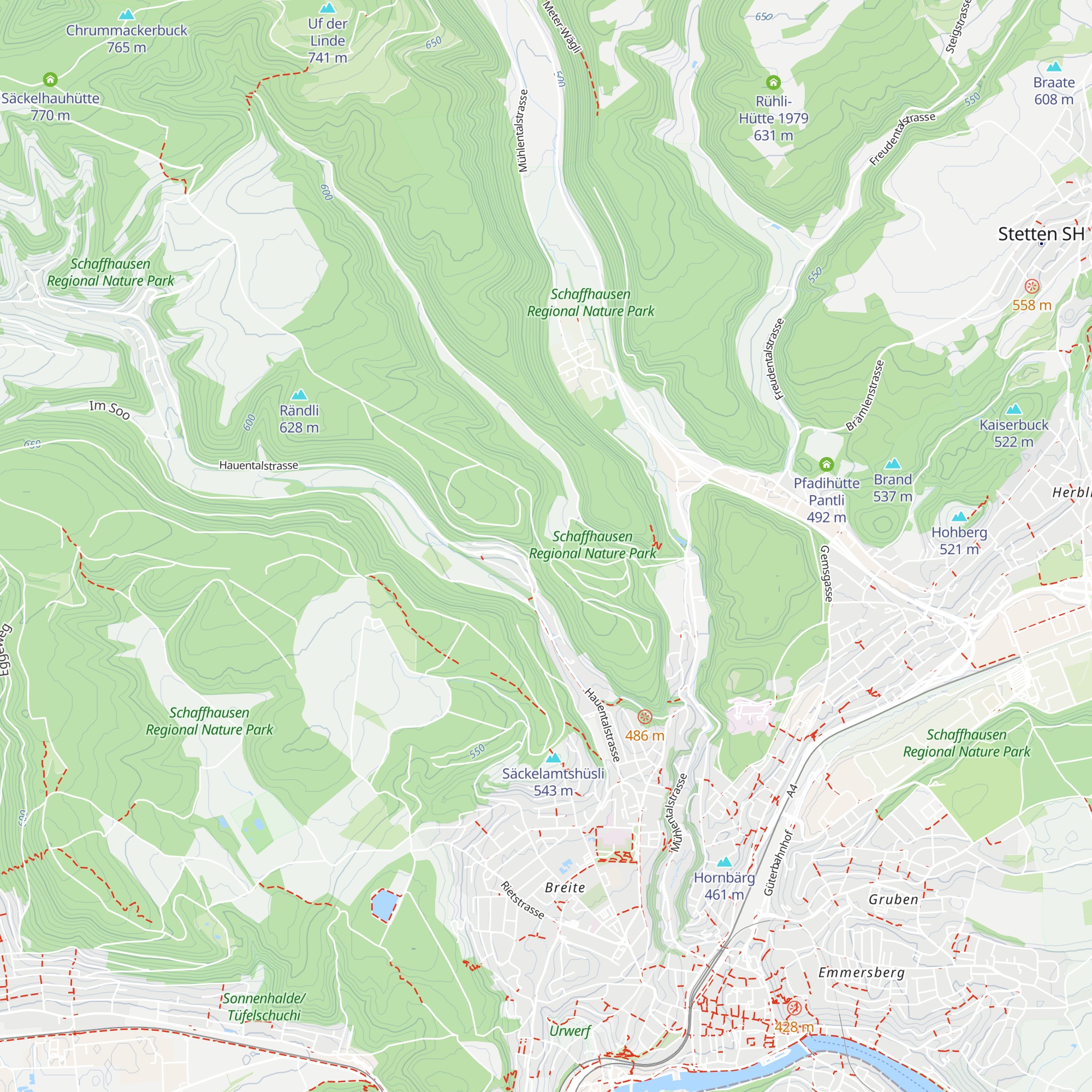 Blockhütte Birch 1975 map