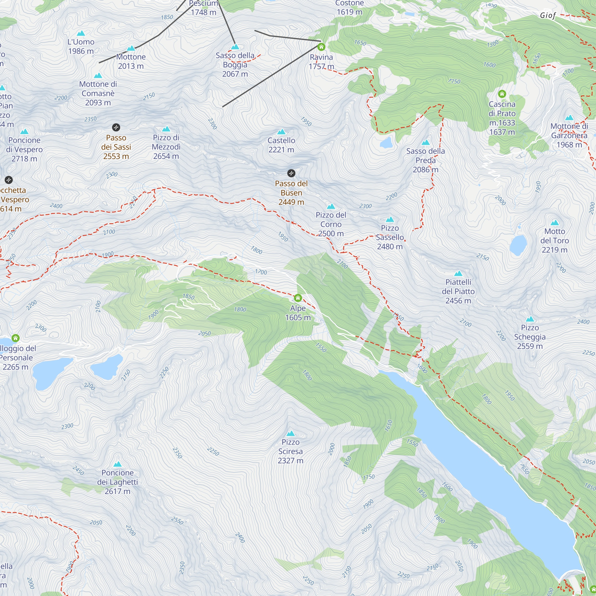 Alpe map