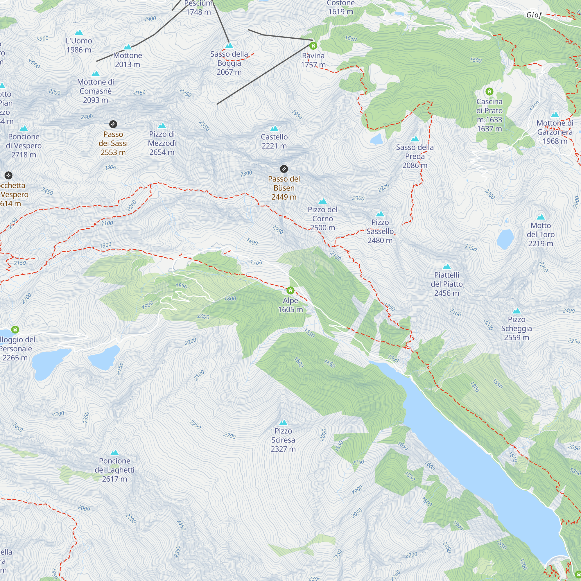 Alpe map