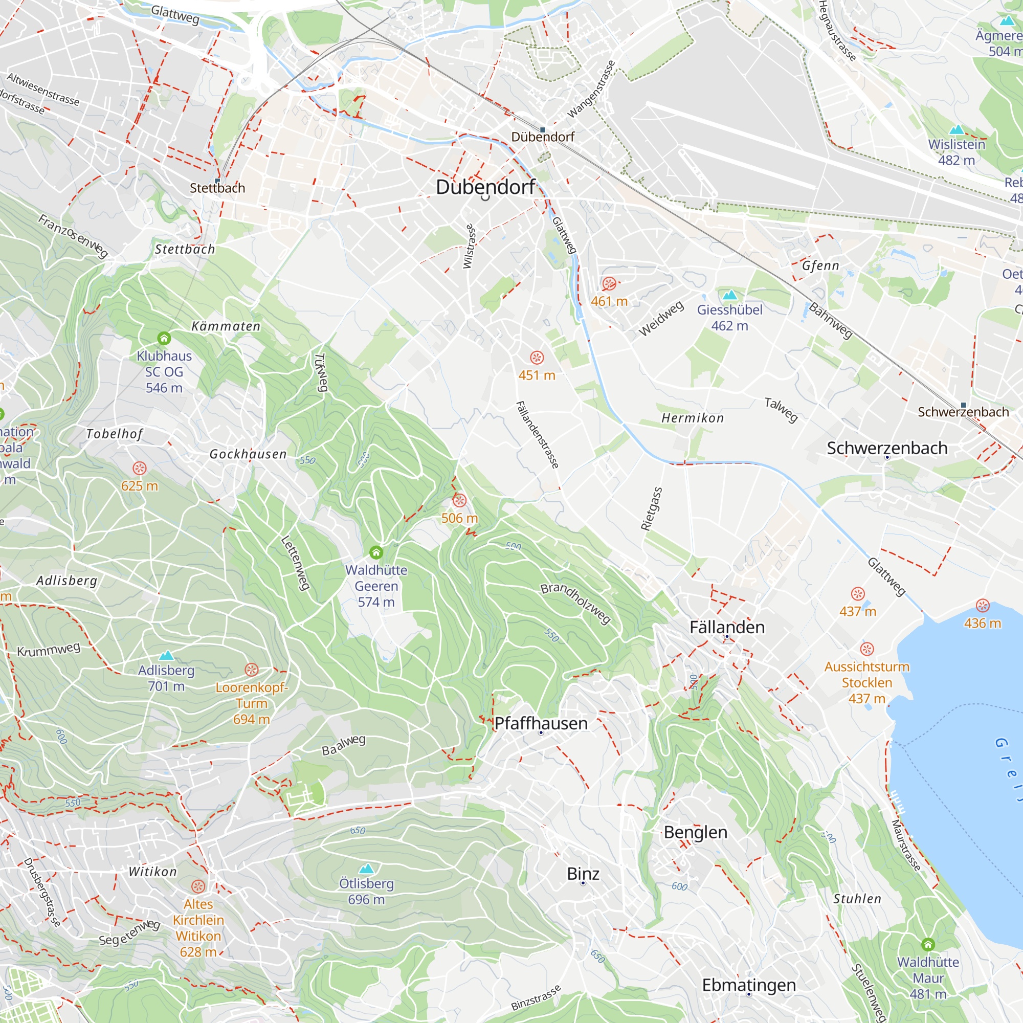 Fällander Waldhuus map