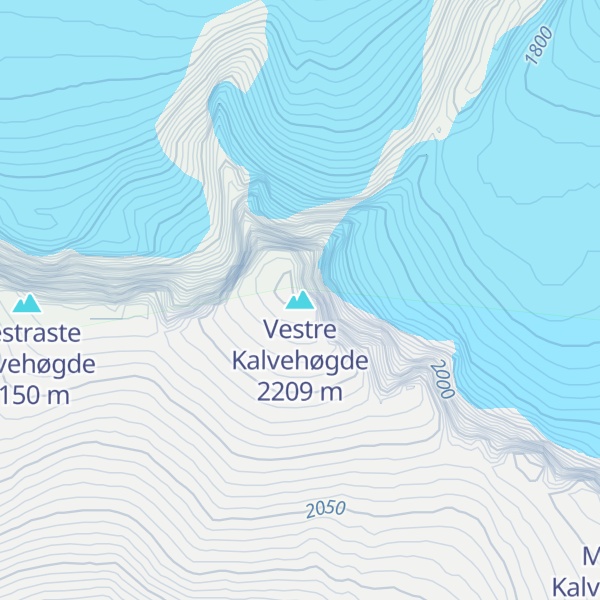 Map of Vestre Kalvehøgde