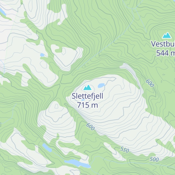 Map of Slettefjell