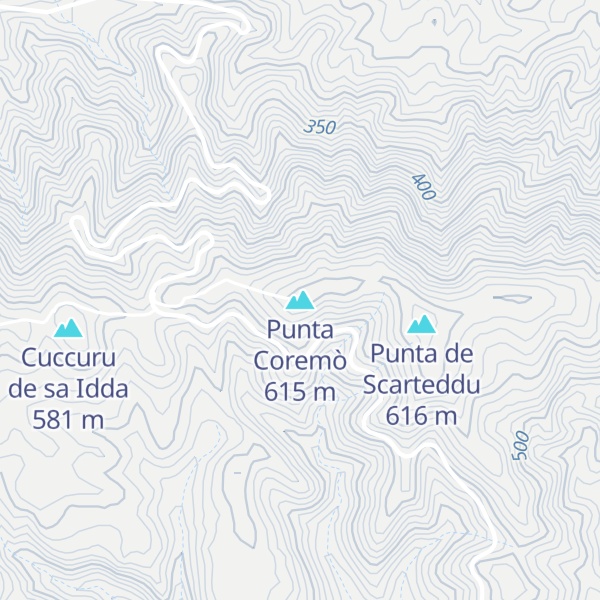 Map of Punta Coremò