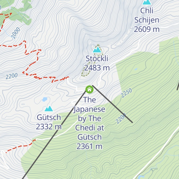 Map of The Japanese by The Chedi at Gütsch