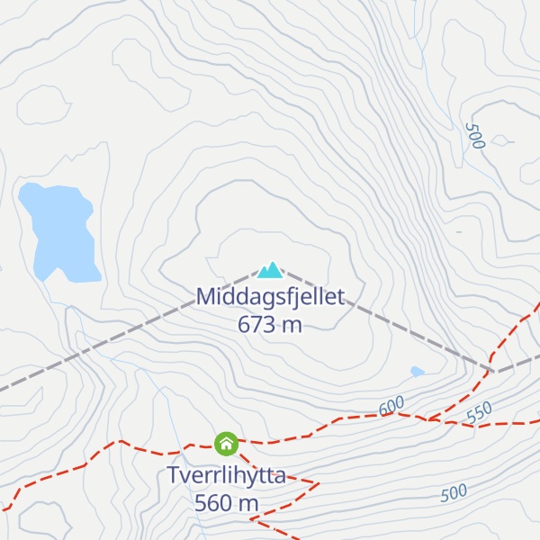Map of Middagsfjellet