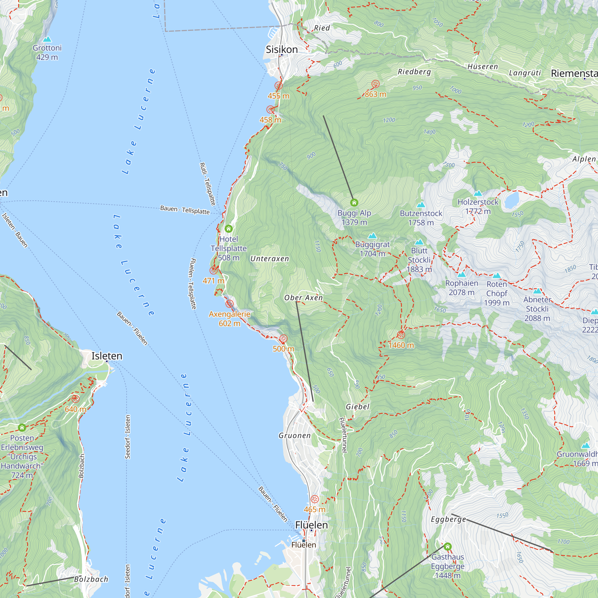 Bergrestaurant Oberaxen map