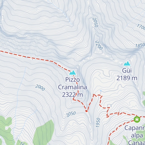 Map of Pizzo Cramalina