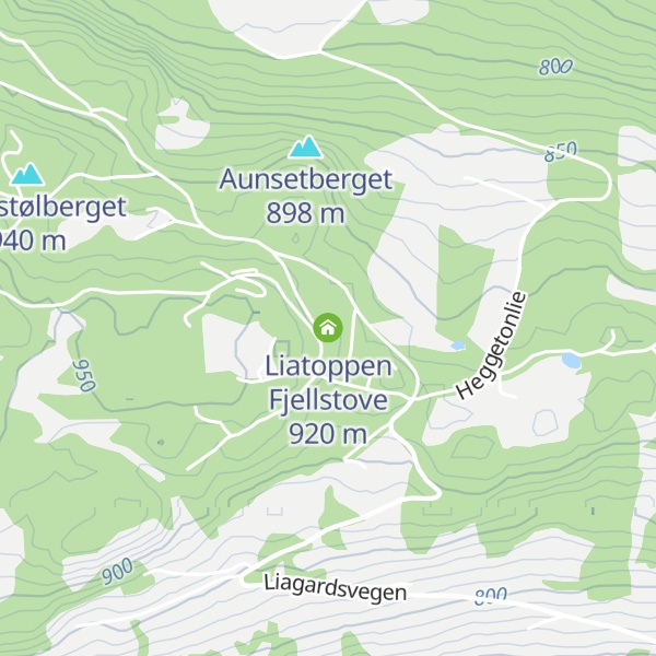 Map of Liatoppen Fjellstove