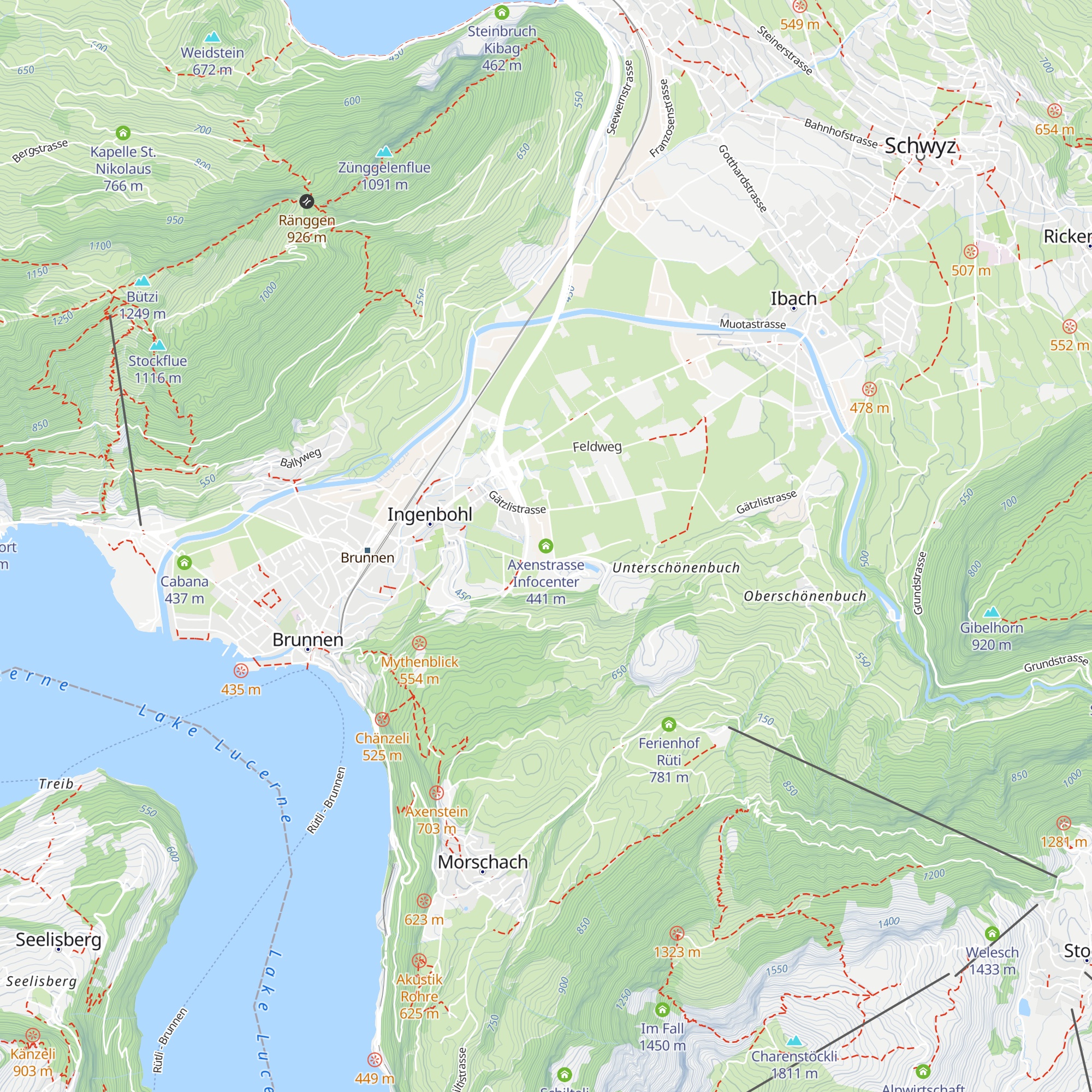 Axenstrasse Infocenter map