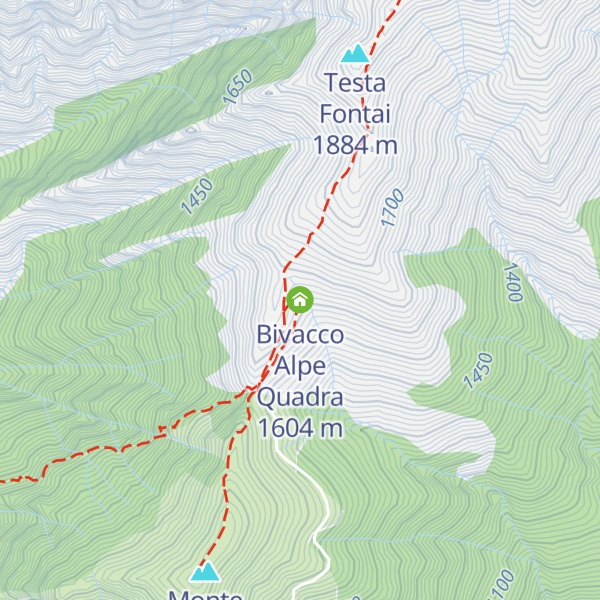 Map of Bivacco Alpe Quadra