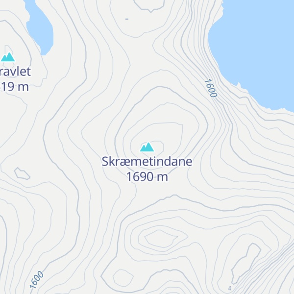 Map of Skræmetindane