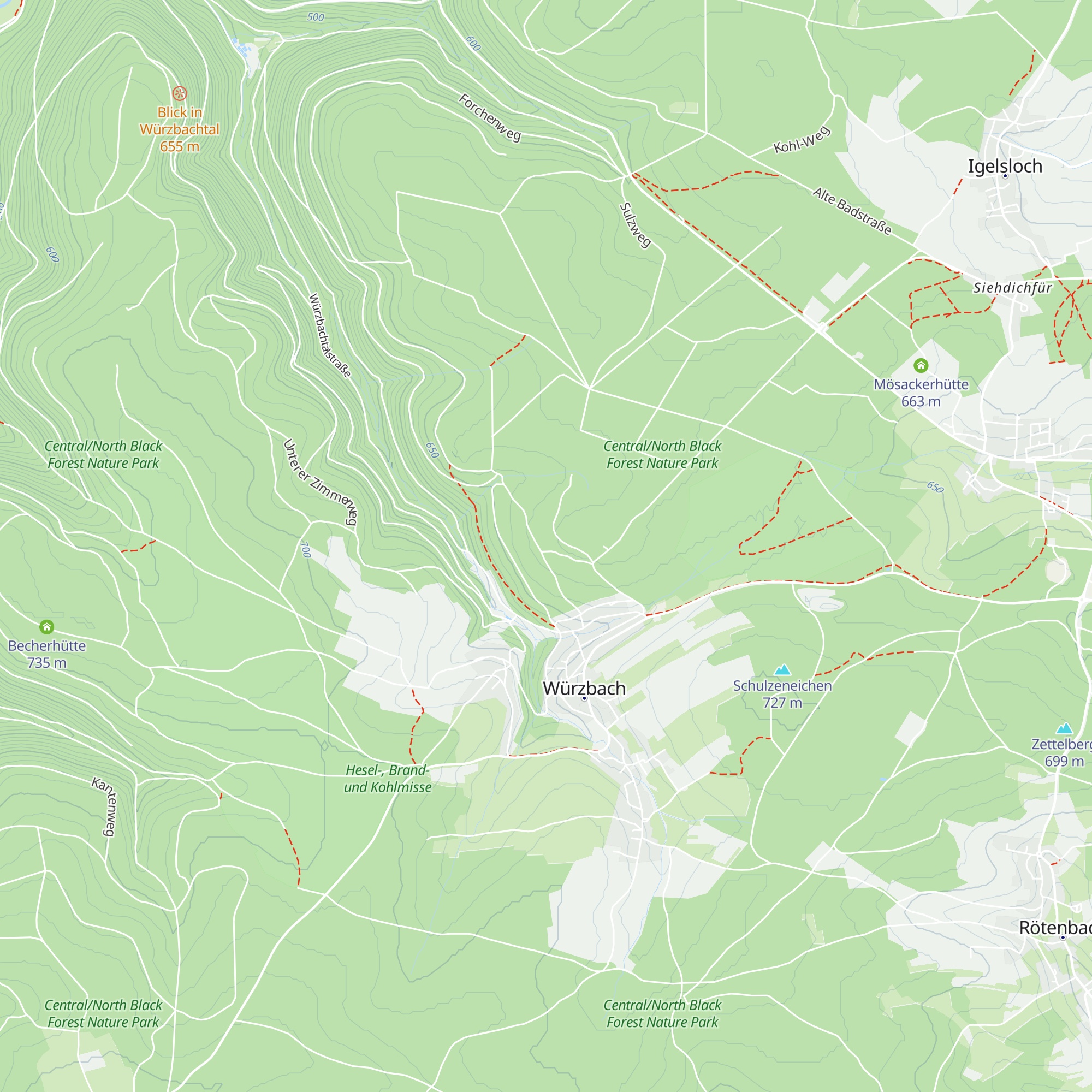 Pflanzengartenhütte map
