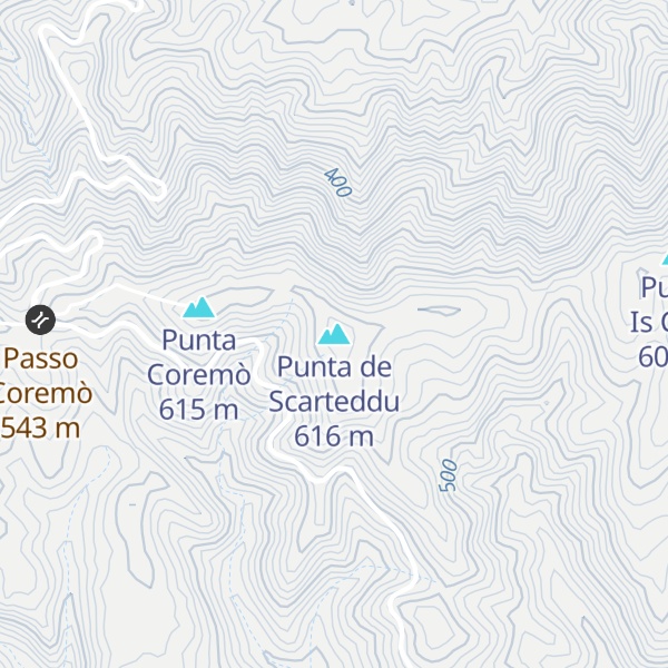 Map of Punta de Scarteddu