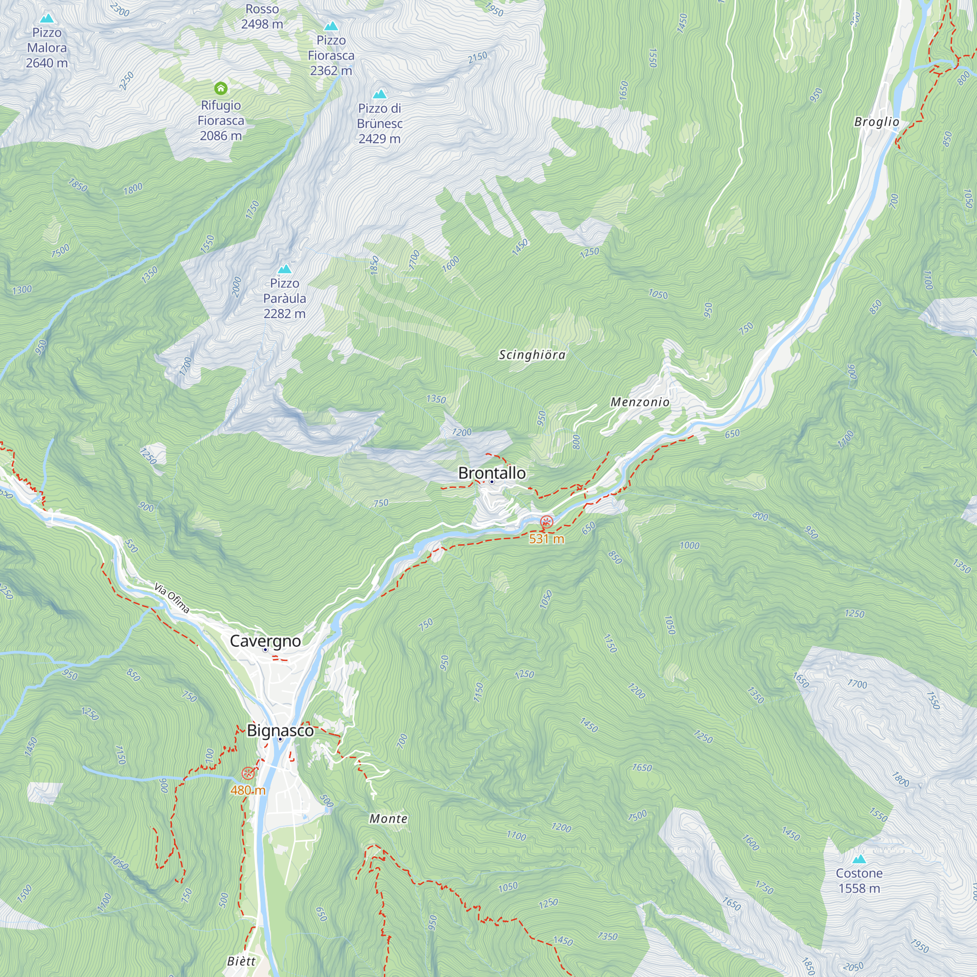 Info-point Brontallo map