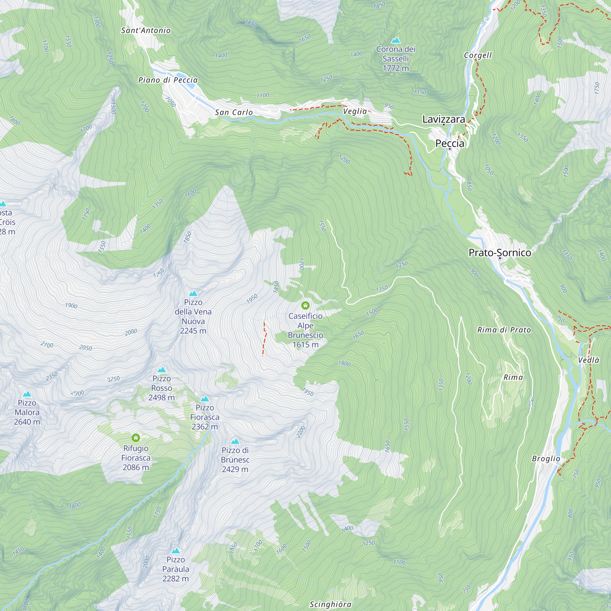 Caseificio Alpe Brunescio map