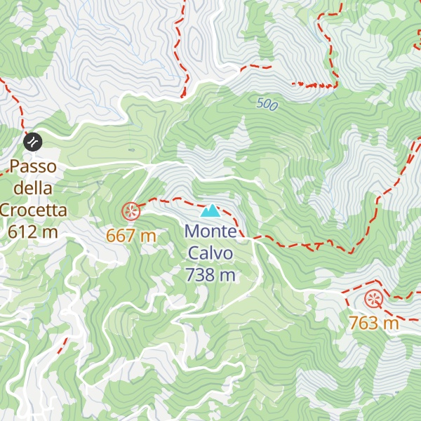 Map of Monte Calvo