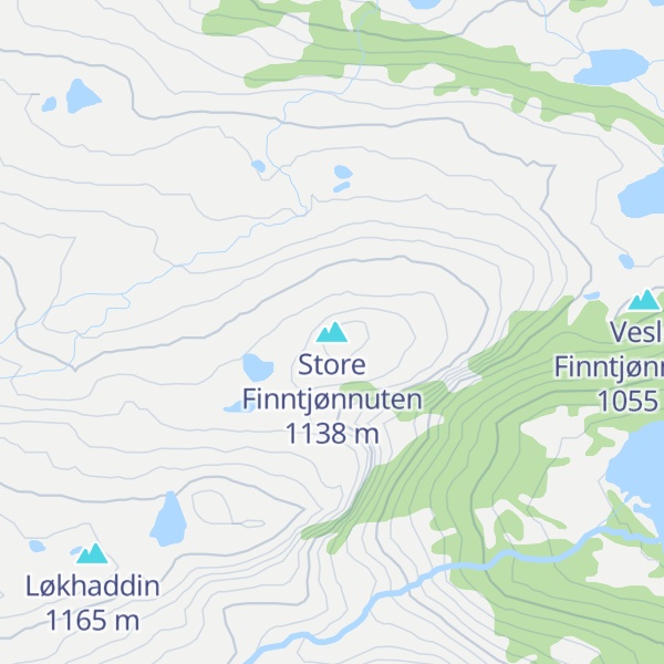 Map of Store Finntjønnuten