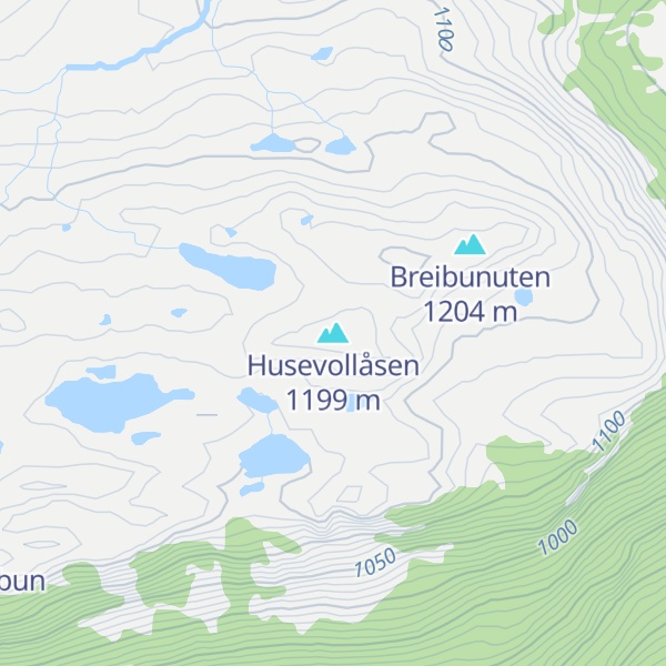 Map of Husevollåsen