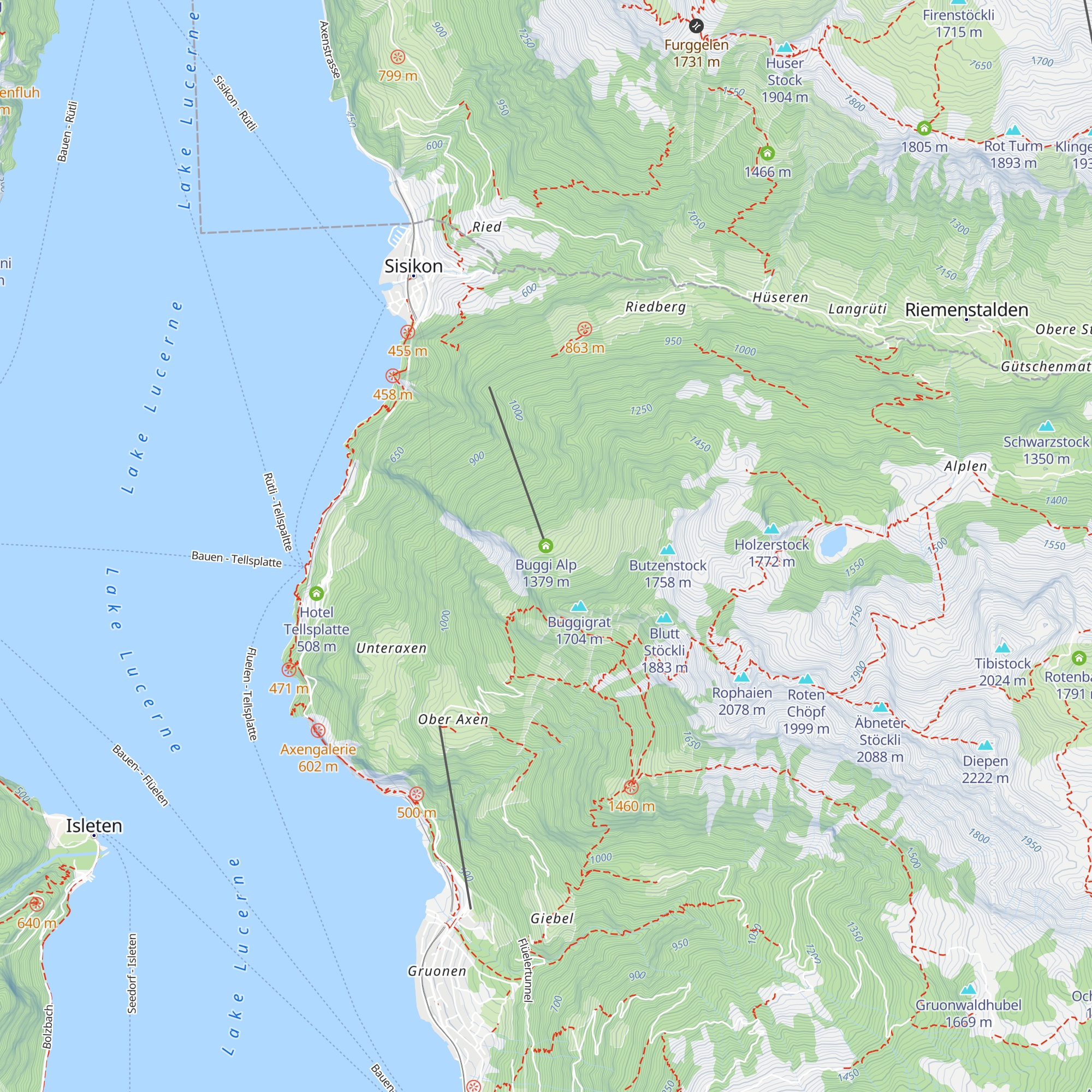 Buggi Alp map