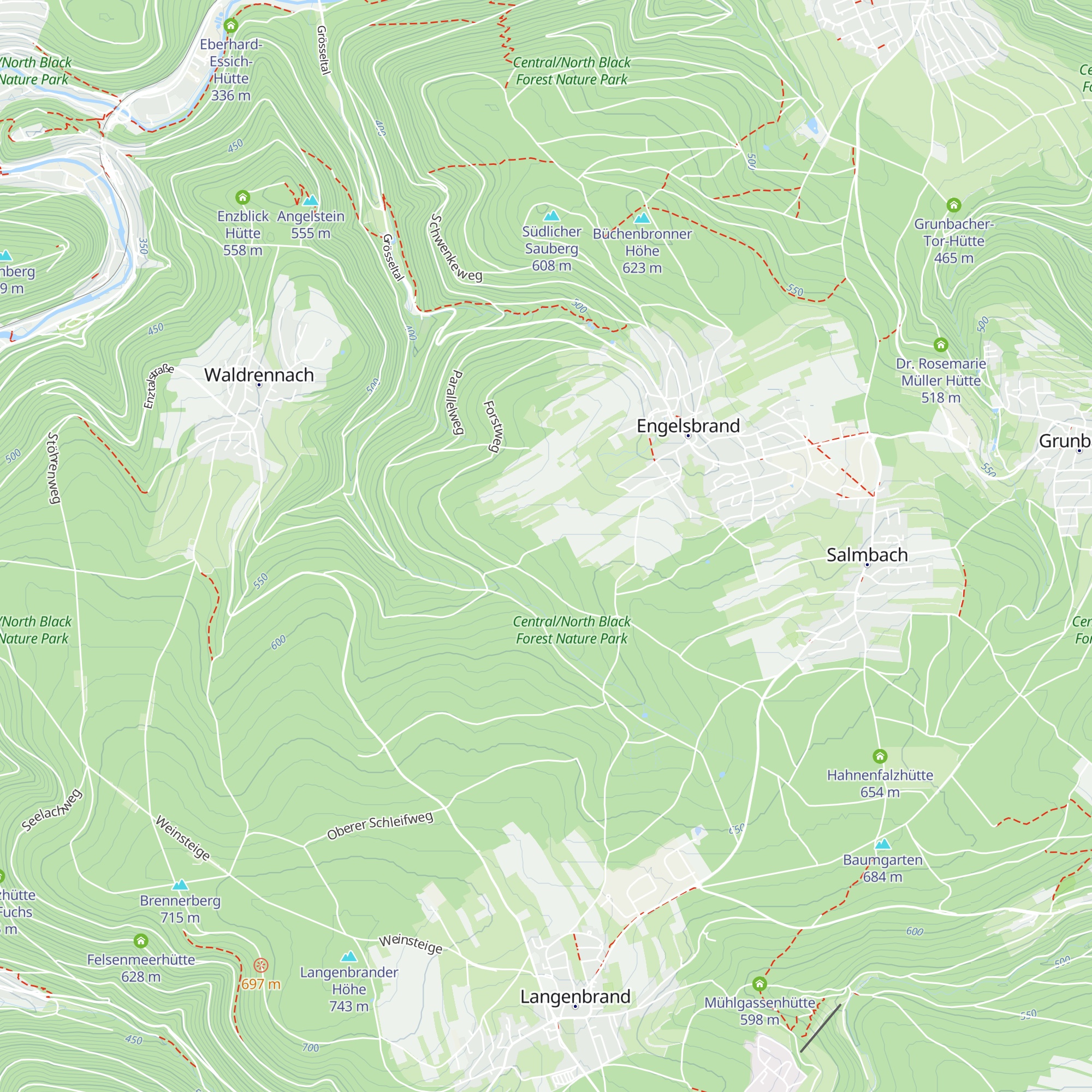 Heusteig Hütte map
